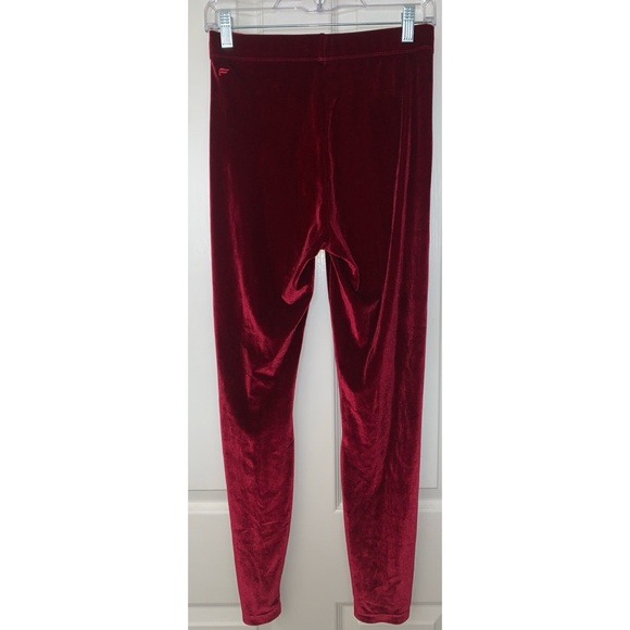 Fabletics Maroon Velour Leggings - Picture 2 of 3